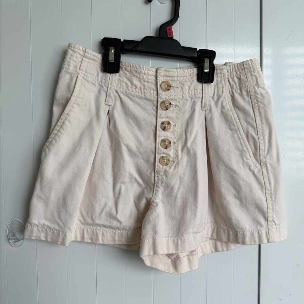 Indigo Rein High Waist Cream Shorts